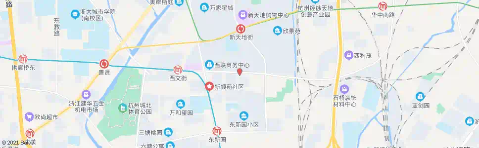 杭州沈家苑_公交站地图_杭州公交_妙搜公交查询2025