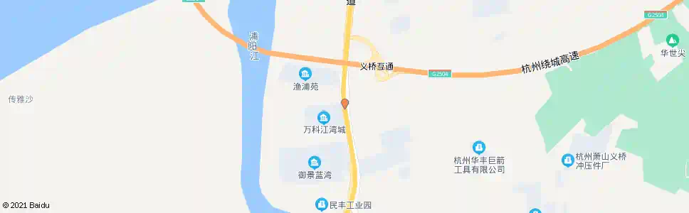 杭州民丰村_公交站地图_杭州公交_妙搜公交查询2025