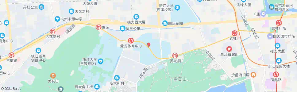 杭州黄龙体育中心(南)_公交站地图_杭州公交_妙搜公交查询2025