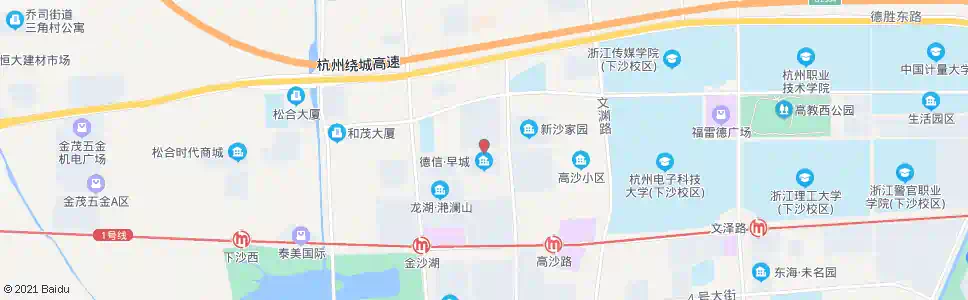 杭州学林街上沙路口_公交站地图_杭州公交_妙搜公交查询2025