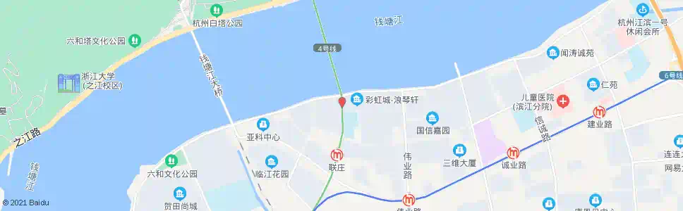 杭州东信大道闻涛路口_公交站地图_杭州公交_妙搜公交查询2025