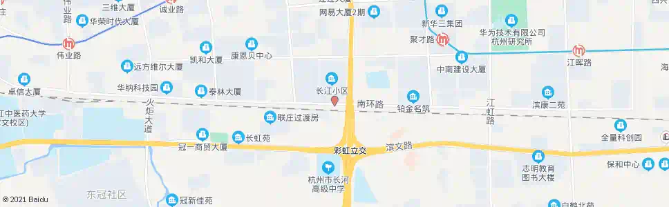 杭州长江小区南_公交站地图_杭州公交_妙搜公交查询2025