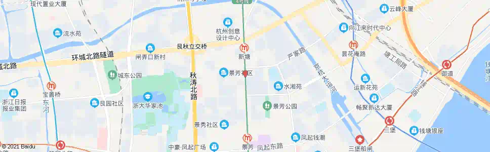 杭州新塘路严家路口_公交站地图_杭州公交_妙搜公交查询2025