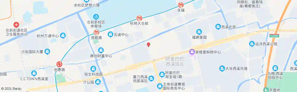 杭州高教路文一西路南口_公交站地图_杭州公交_妙搜公交查询2025