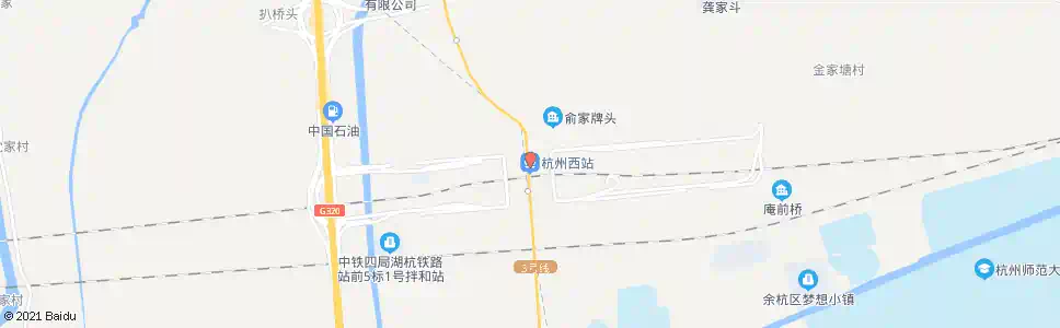 杭州民建西_公交站地图_杭州公交_妙搜公交查询2025