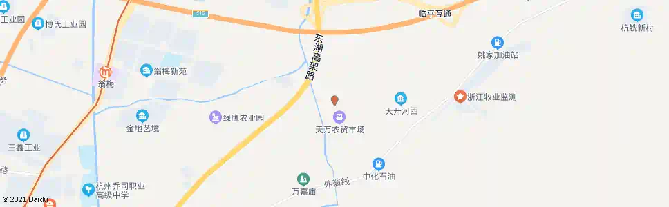 杭州天万村_公交站地图_杭州公交_妙搜公交查询2025