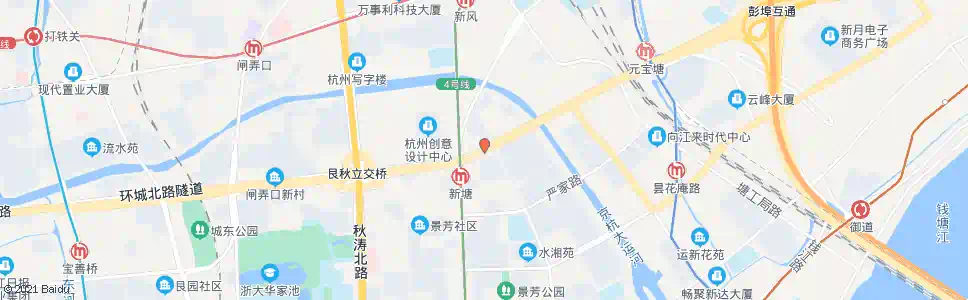杭州艮新天桥东(BRT)_公交站地图_杭州公交_妙搜公交查询2025