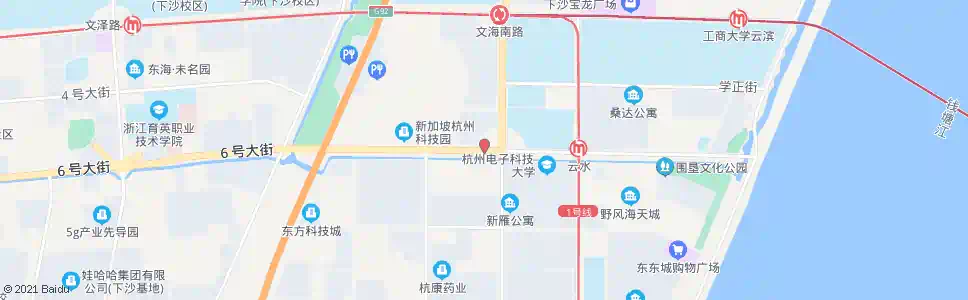 杭州六号大街二十三号路口_公交站地图_杭州公交_妙搜公交查询2025