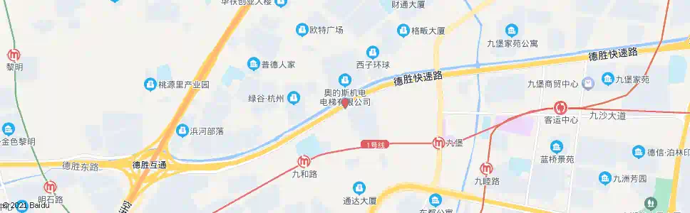 杭州德胜东路九环路口(临时)_公交站地图_杭州公交_妙搜公交查询2025