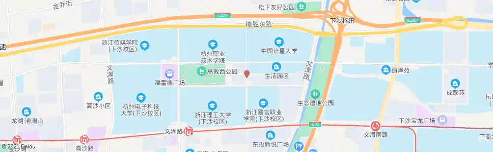 杭州下沙高教文溯站_公交站地图_杭州公交_妙搜公交查询2025