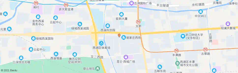 杭州紫金花路文一西路口_公交站地图_杭州公交_妙搜公交查询2025