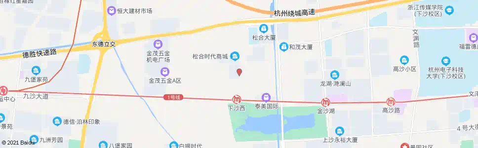 杭州新沙社区_公交站地图_杭州公交_妙搜公交查询2025
