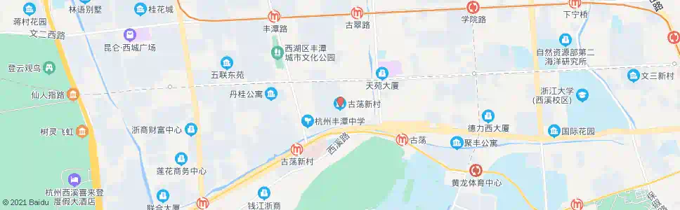 杭州古荡新村_公交站地图_杭州公交_妙搜公交查询2025