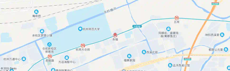 杭州永福公园_公交站地图_杭州公交_妙搜公交查询2025