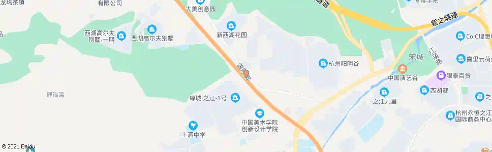 杭州庙山北_公交站地图_杭州公交_妙搜公交查询2025