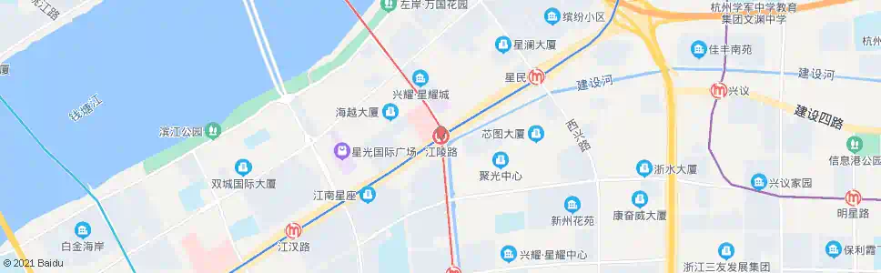 杭州江陵路站_公交站地图_杭州公交_妙搜公交查询2025