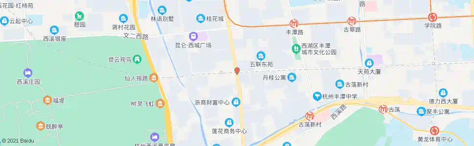 杭州古墩路文三西路口_公交站地图_杭州公交_妙搜公交查询2025