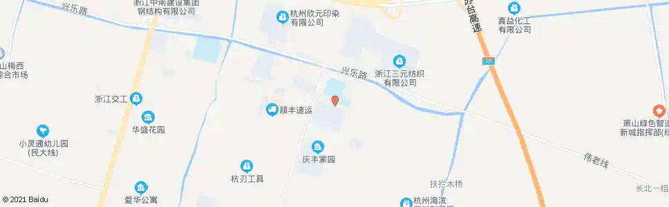 杭州党湾一小_公交站地图_杭州公交_妙搜公交查询2025
