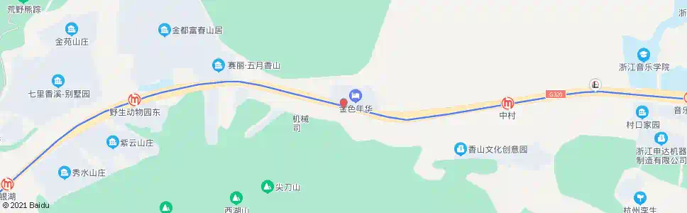 杭州金色年华_公交站地图_杭州公交_妙搜公交查询2025