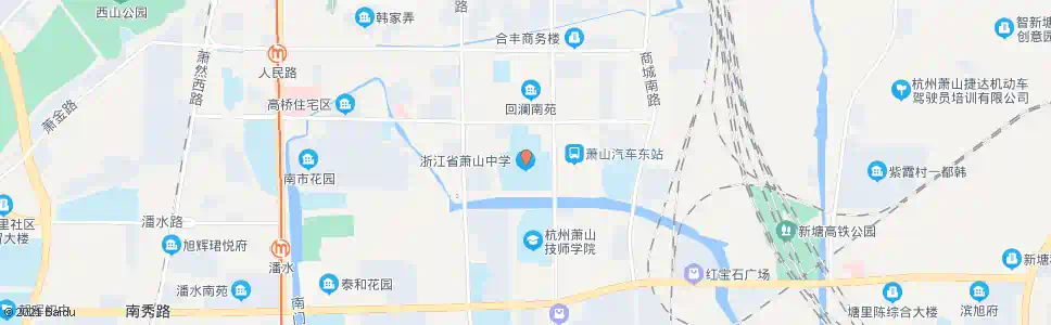 杭州萧山中学_公交站地图_杭州公交_妙搜公交查询2025