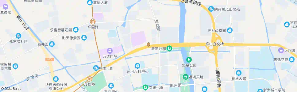 杭州总管堂村_公交站地图_杭州公交_妙搜公交查询2025
