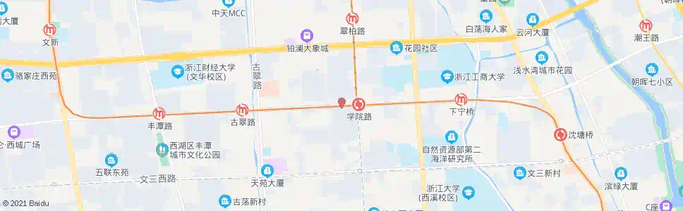 杭州花园西村_公交站地图_杭州公交_妙搜公交查询2025