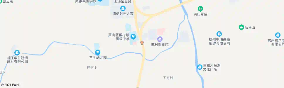 杭州戴村人民路西_公交站地图_杭州公交_妙搜公交查询2025