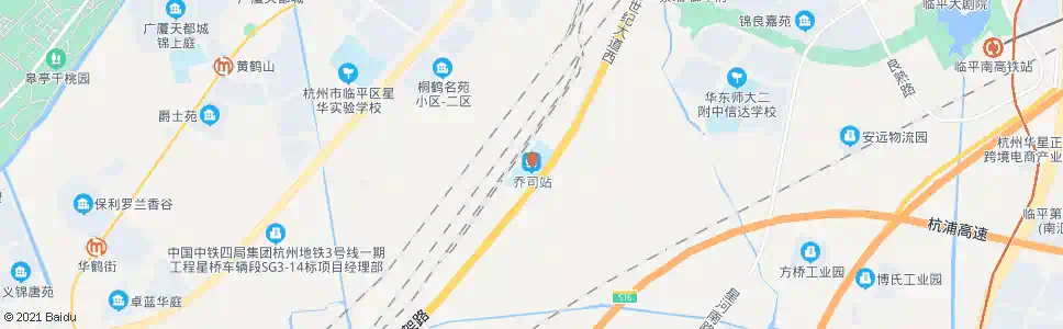 杭州乔司_公交站地图_杭州公交_妙搜公交查询2025