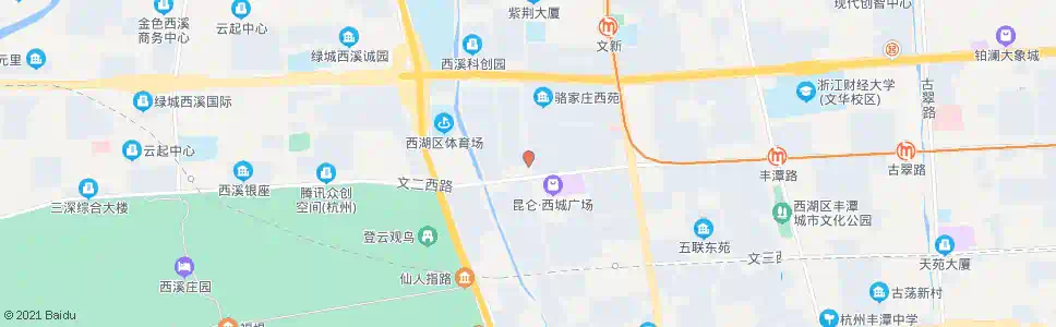 杭州紫金花路文二西路口_公交站地图_杭州公交_妙搜公交查询2025