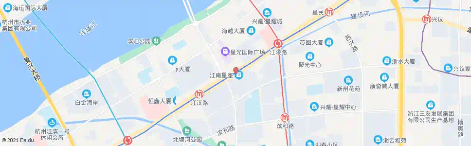 杭州星光大道南口_公交站地图_杭州公交_妙搜公交查询2025
