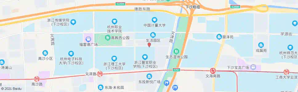 杭州学林街生活区_公交站地图_杭州公交_妙搜公交查询2025