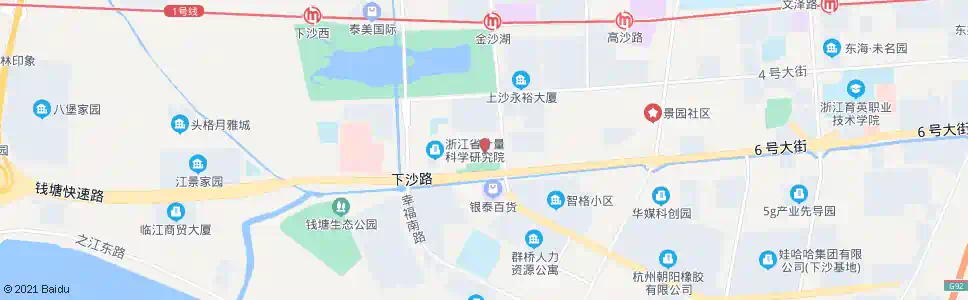 杭州下沙文化中心(BRT)_公交站地图_杭州公交_妙搜公交查询2025