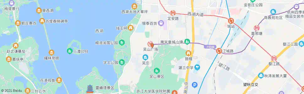 杭州吴山广场_公交站地图_杭州公交_妙搜公交查询2025