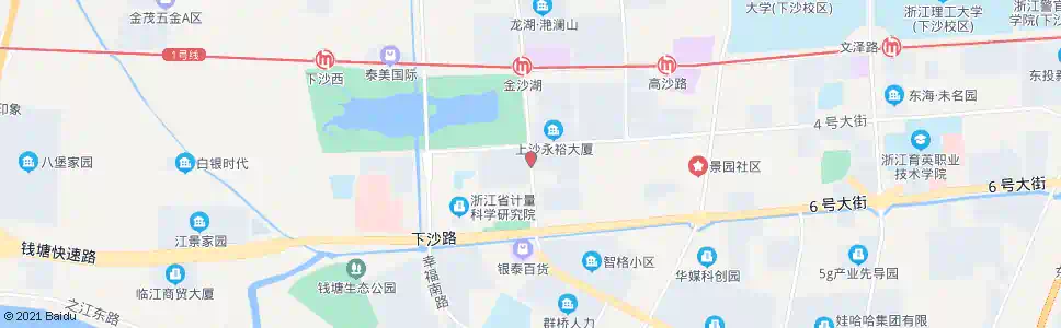 杭州中沙村_公交站地图_杭州公交_妙搜公交查询2025