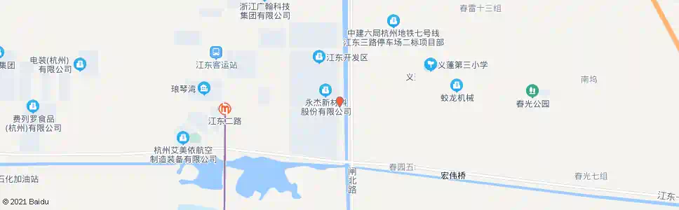 杭州青东二路江东二路口_公交站地图_杭州公交_妙搜公交查询2025