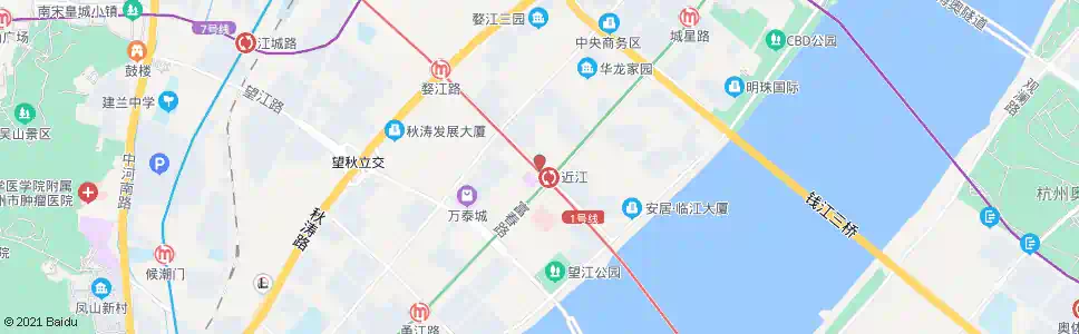 杭州雷霆路(地铁近江站)_公交站地图_杭州公交_妙搜公交查询2025