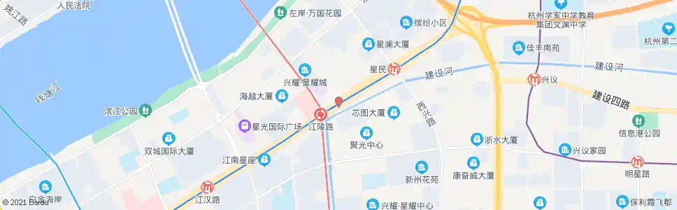 杭州江南大道江陵路口_公交站地图_杭州公交_妙搜公交查询2025