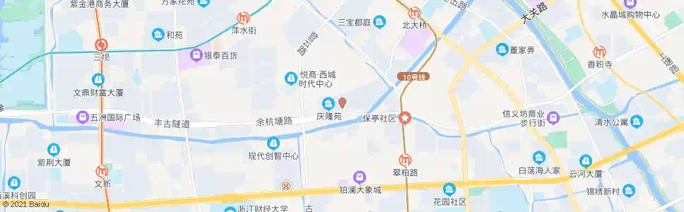 杭州庆隆苑东_公交站地图_杭州公交_妙搜公交查询2025