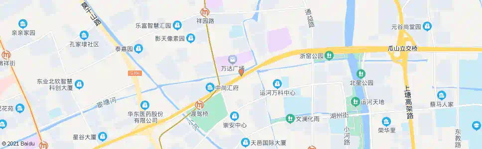 杭州朱家门_公交站地图_杭州公交_妙搜公交查询2025