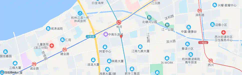 杭州长河路滨和路口_公交站地图_杭州公交_妙搜公交查询2025
