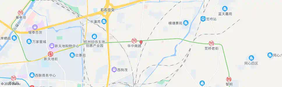 杭州兴业街华中南路口_公交站地图_杭州公交_妙搜公交查询2025