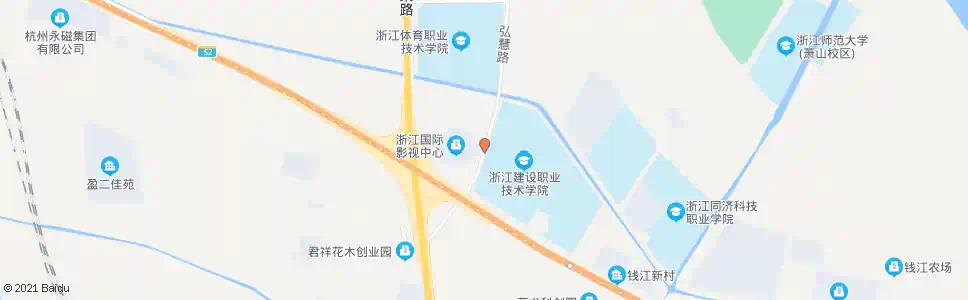 杭州萧山高教园西_公交站地图_杭州公交_妙搜公交查询2025