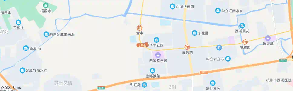 杭州华丰苑(brt)_公交站地图_杭州公交_妙搜公交查询2025
