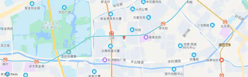 杭州政苑公交站_公交站地图_杭州公交_妙搜公交查询2025