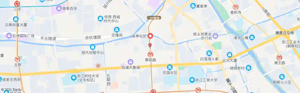 杭州翠苑二区_公交站地图_杭州公交_妙搜公交查询2025