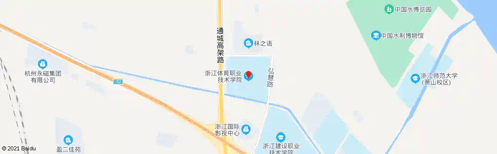 杭州体育学院_公交站地图_杭州公交_妙搜公交查询2025