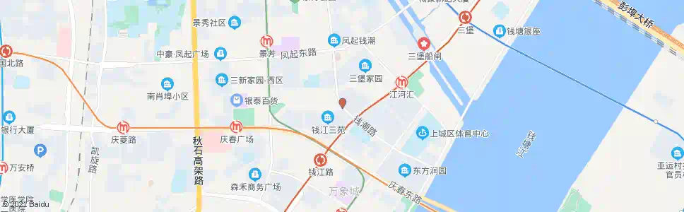 杭州钱江三苑_公交站地图_杭州公交_妙搜公交查询2025
