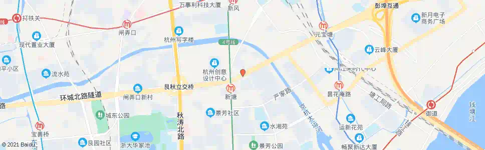 杭州艮新天桥东_公交站地图_杭州公交_妙搜公交查询2025
