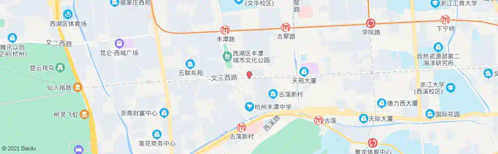 杭州古荡新村西_公交站地图_杭州公交_妙搜公交查询2025