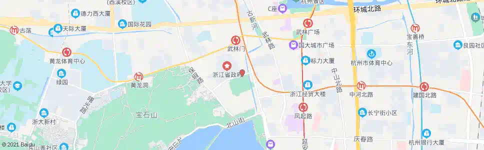 杭州市府大楼_公交站地图_杭州公交_妙搜公交查询2025